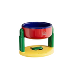 Comedouro elevado para gatos com base antiderrapante e altura ajustável para conforto na alimentação