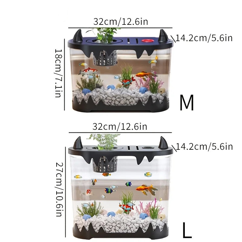 Aquário para peixes Madrupet com sistema prático de limpeza e ambiente saudável