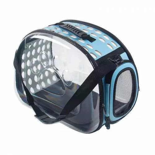 Bolsa transparente para transporte de gatos com ventilação e alça ajustável