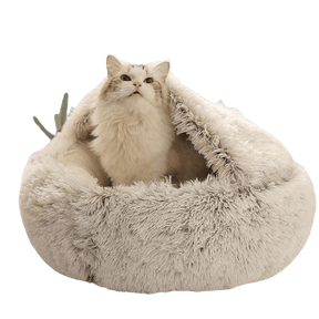 Cama Redonda Antiestresse para Gatos – Ultra Macia, Lavável e Confortável