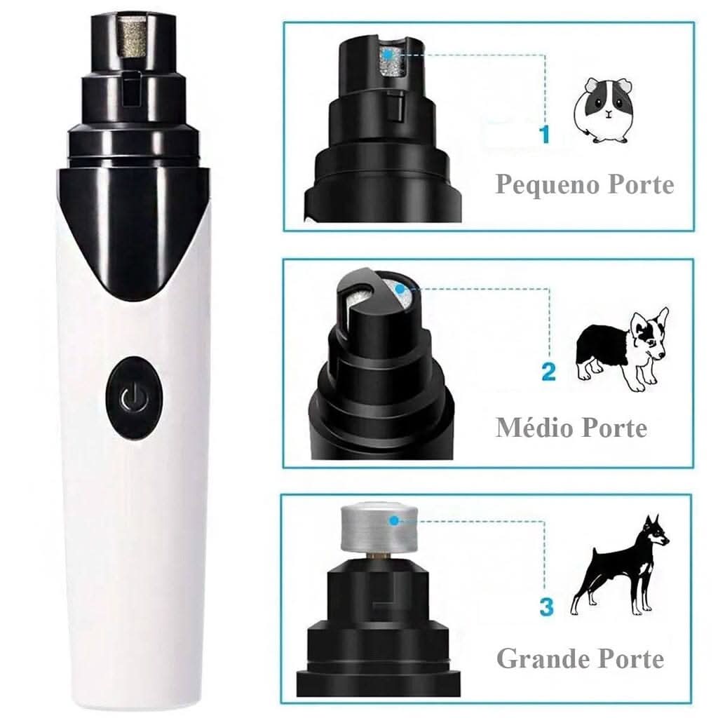 Lixador de Unhas Elétrico para Pets – Seguro, Silencioso e Sem Estresse Lixador de Unhas Pet Para Cachorro e Gato Sabinovision 