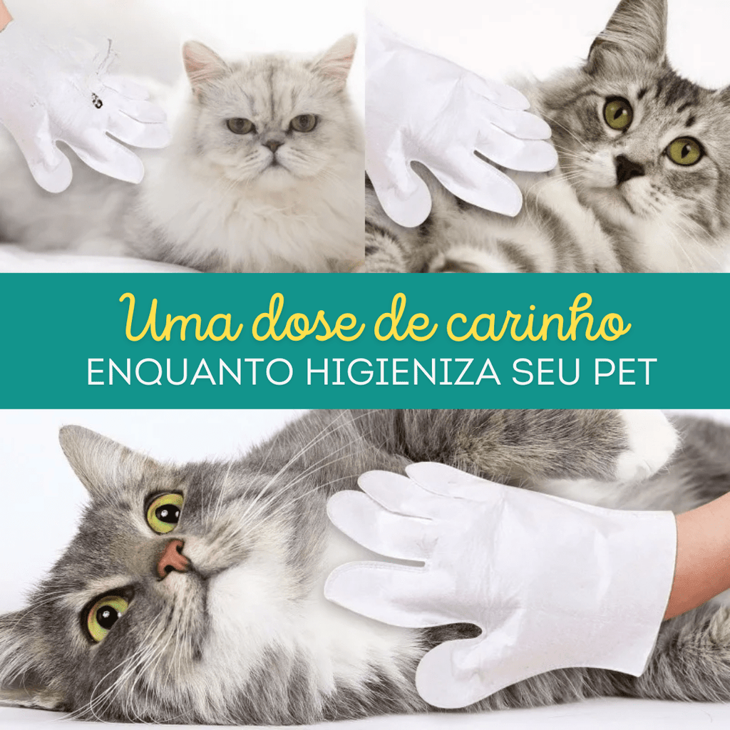 Luva a Seco para Pets – Limpeza Rápida e Sem Água Madrupet 