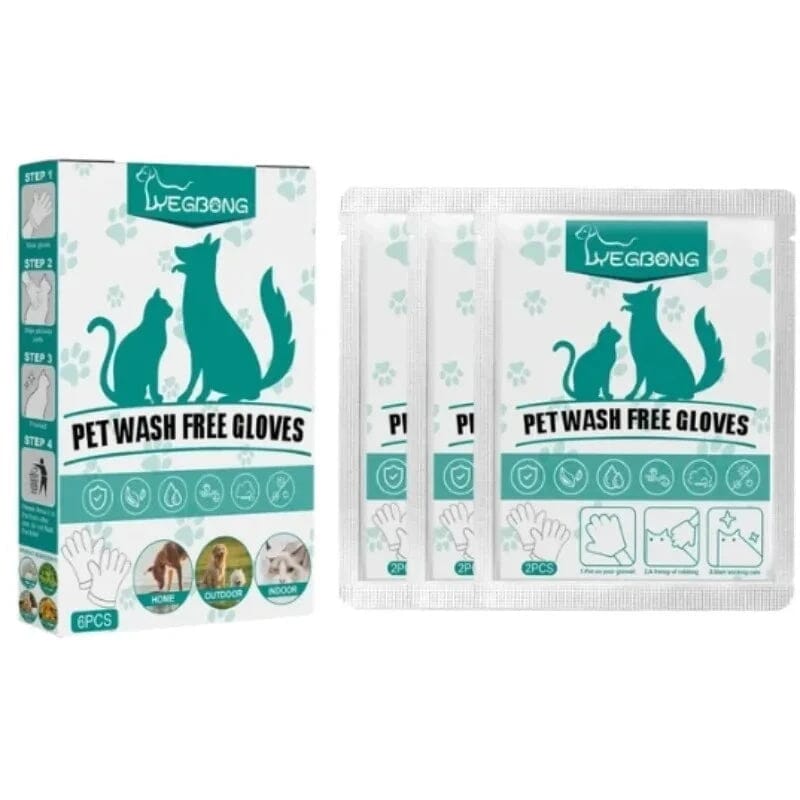 Luva a Seco para Pets – Limpeza Rápida e Sem Água Madrupet 6pcs 