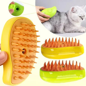 Escova a Vapor 2 em 1 – Remove Pelos e Massageia com Conforto