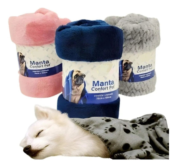 Manta Pet Super Macia – Aconchego Quentinho p/ Cães e Gatos Madrupet 