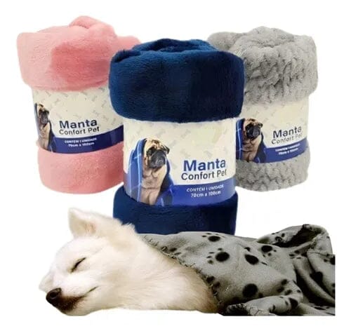 Manta Pet Super Macia – Aconchego Quentinho p/ Cães e Gatos Madrupet Kit 2 unidades 