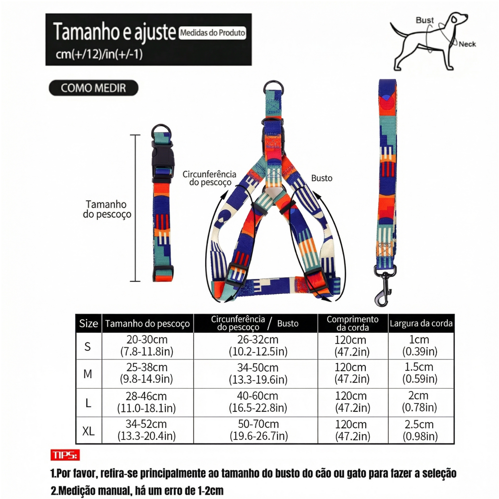 Embalagem do conjunto peitoral e guia para cachorro estampado ajustável pronta para venda Madrupet