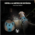 Peitoral anti puxão para cachorro com ajuste confortável e dupla argola para melhor controle