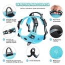 Peitoral Anti Puxão para Cachorro com Dupla Argola e Faixa Refletiva