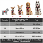 Peitoral para cachorro com fivela resistente e alça acolchoada para maior conforto