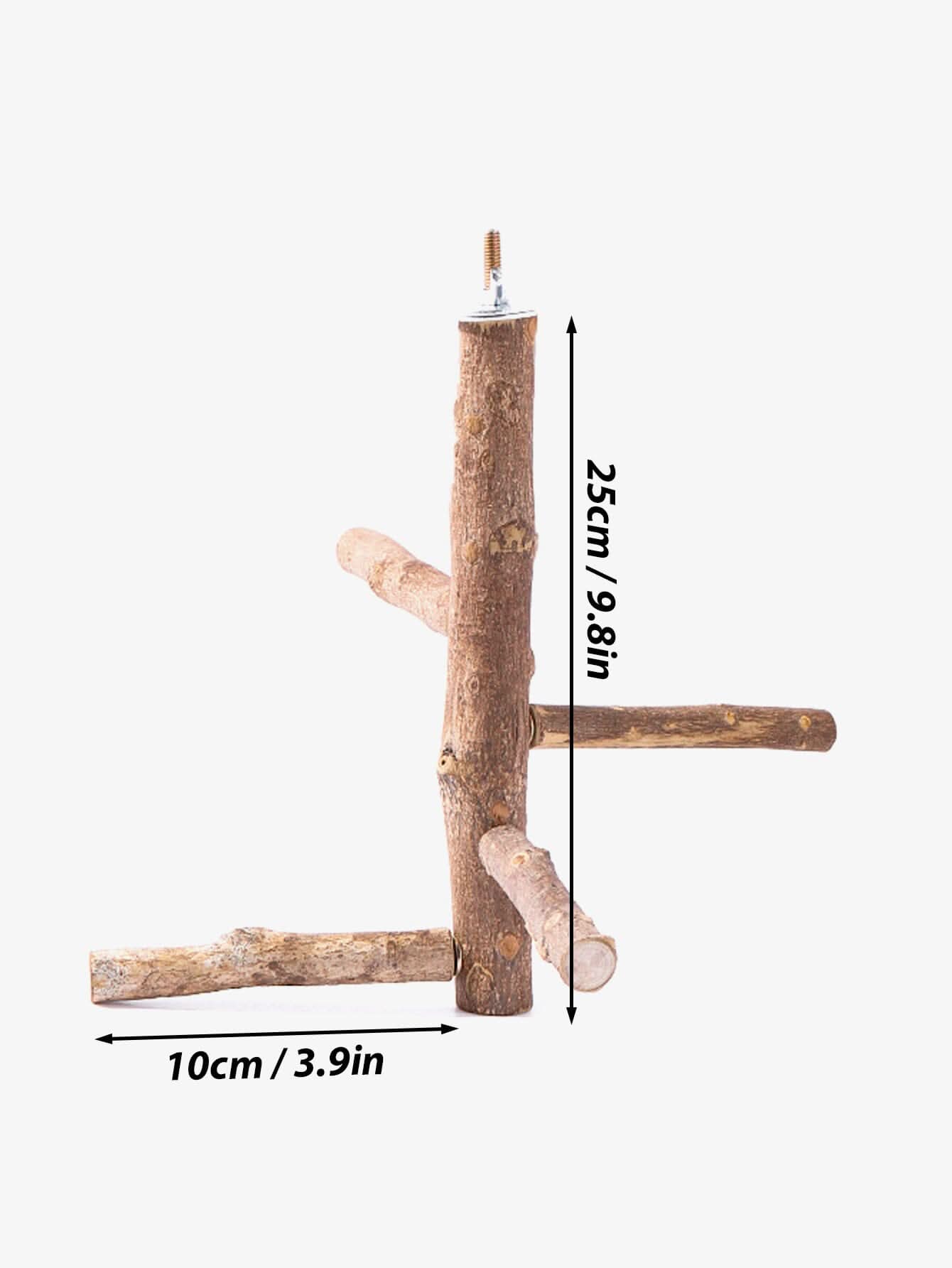 Poleiro Natural Premium para Pássaros - Conforto e Bem-Estar Poleiro para Calopsita de Madeira Sabinovision 