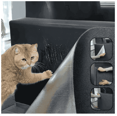 Protetor Antiarranhão para Gatos – Adesivo para Sofá e Móveis Madrupet 