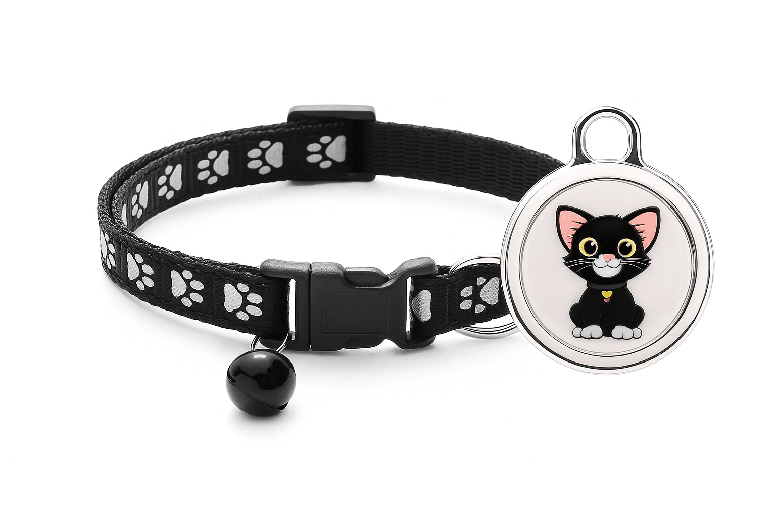 Rastreador GPS para Pets – Localização em Tempo Real e Sem Mensalidade Madrupet Rastreador com Coleira Preta Gato 