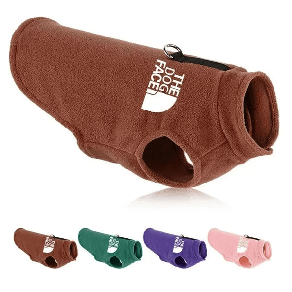 Roupa Casaco Colete The Dog Face Flanelado com Argola para Guia Madrupet 