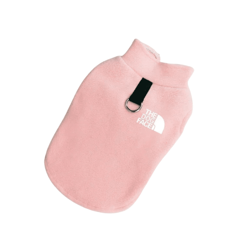 Roupa Casaco Colete The Dog Face Flanelado com Argola para Guia Madrupet Rosa P 