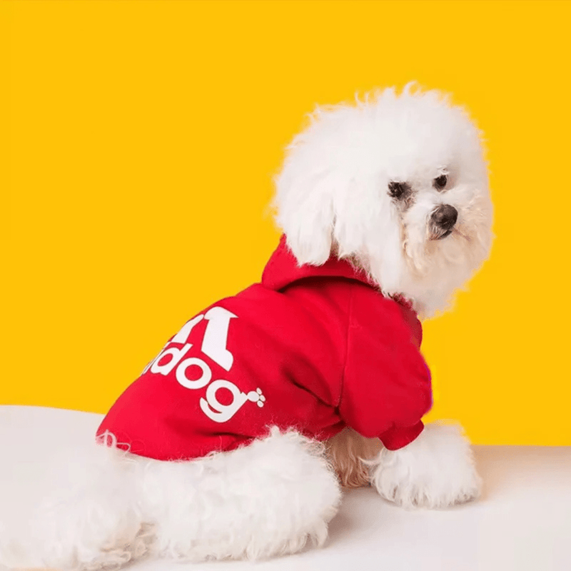 Roupinha Pet Moleton Adidog com Capuz para Cachorros Madrupet 
