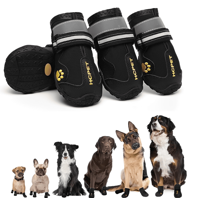 Sapato Impermeável Antiderrapante para Cães – Proteção Contra Frio, Calor e Impactos Sapato Antiderrapante para Cachorro Á Prova D´Água SabinoVision Preto Cães entre 4 e 7 kg 