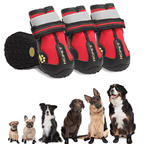 Sapato Impermeável Antiderrapante para Cães – Proteção Contra Frio, Calor e Impactos Sapato Antiderrapante para Cachorro Á Prova D´Água SabinoVision Vermelho Cães entre 4 e 7 kg 