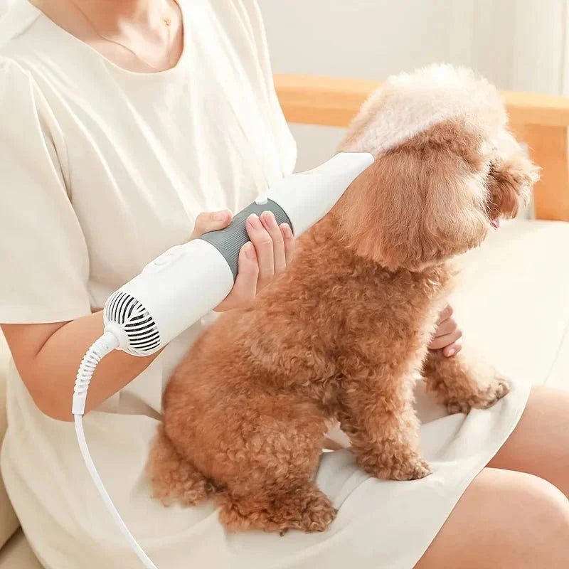 Secador com Escova 3 em 1 para Pets – Seca, Desembaraça e Massageia Secador Para Pet Silencioso 3 em 1 Madrupet 