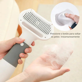 Secador com Escova 3 em 1 para Pets – Seca, Desembaraça e Massageia
