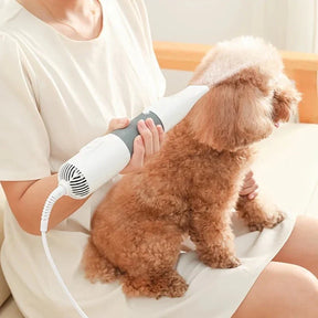 Secador com Escova 3 em 1 para Pets – Seca, Desembaraça e Massageia