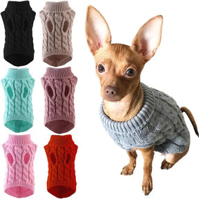 Suéter de Gola Alta para Cães e Gatos – Estilo e Aconchego nos Dias Frios