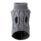 Suéter para Cães e Gatos – Quentinho e Confortável para Inverno Suéter de Gola Alta para Cães e Gatos Madrupet Cinza P 