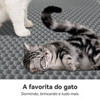 Tapete Coletor de Areia para Gatos – Chega de Sujeira pela Casa Tapete Limpa Patas Madrupet 