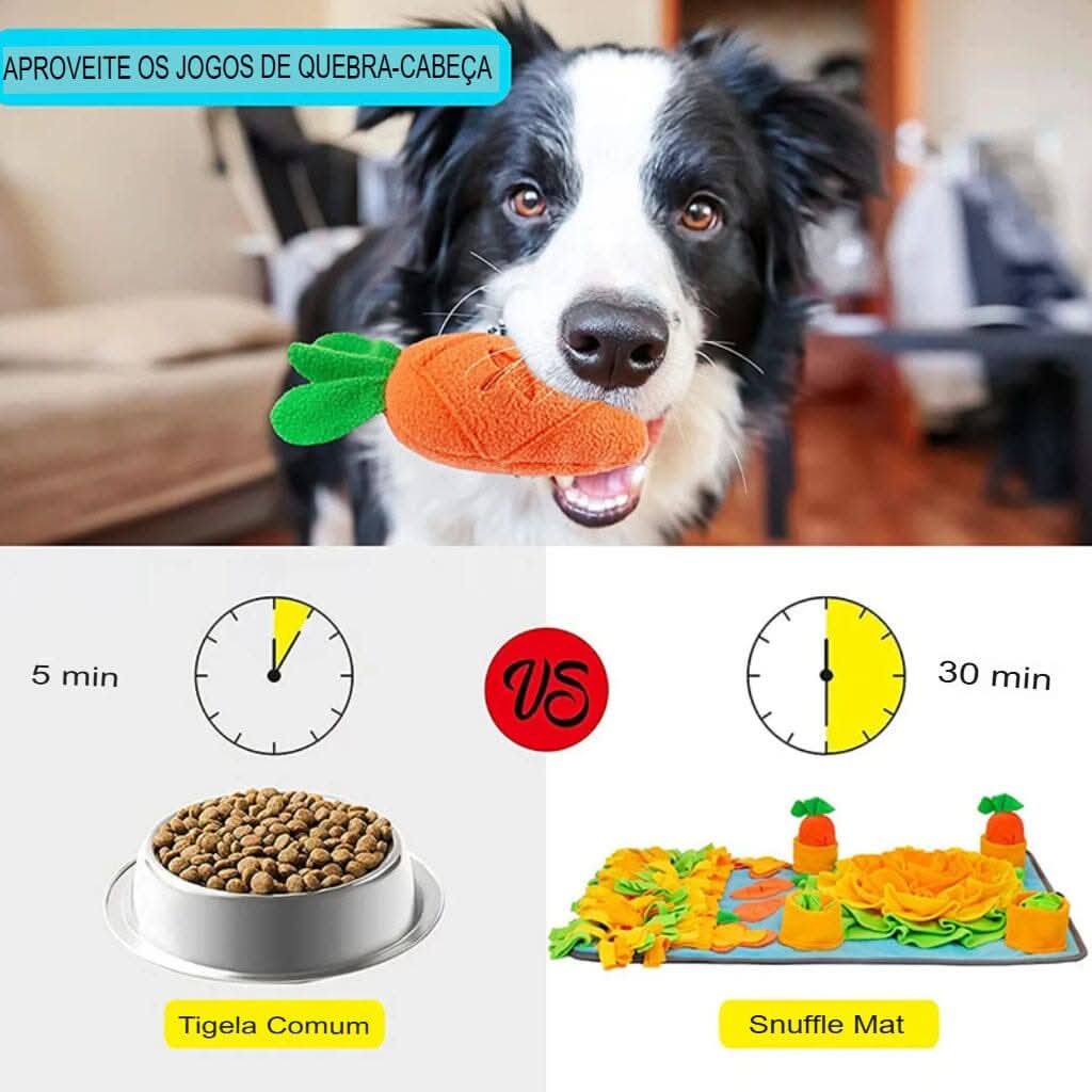 Tapete Olfativo Pet 5 em 1: Coma Devagar e Brinque! Madrupet 