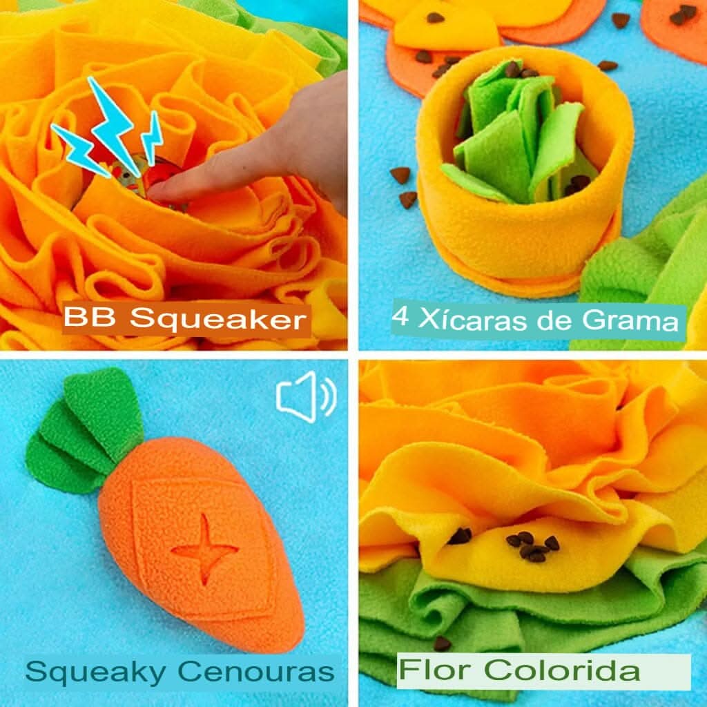 Tapete Olfativo Pet 5 em 1: Coma Devagar e Brinque! Madrupet 