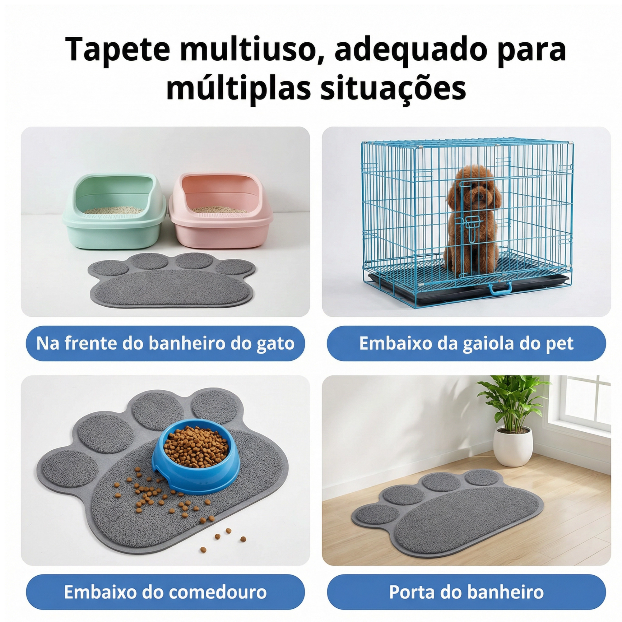 Tapete antiareia Madrupet em ambiente doméstico protegendo o piso contra resíduos