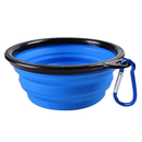 Tigela Pet Retrátil 2 em 1 - Leve Água e Ração Aonde For Comedouro Com Bebedouro Retrátil Para Pets Madrupet Azul 350ml (13x9x5.5cm) 