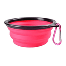 Tigela Pet Retrátil 2 em 1 - Leve Água e Ração Aonde For Comedouro Com Bebedouro Retrátil Para Pets Madrupet Rosa 350ml (13x9x5.5cm) 
